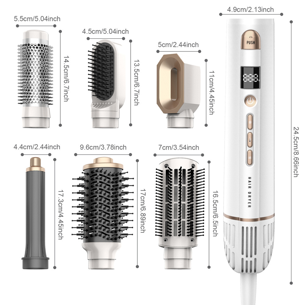 110000 7 in 1auto wrap wholesale strong hot and cold hair dryer hot air brush comb high speed hair dryer