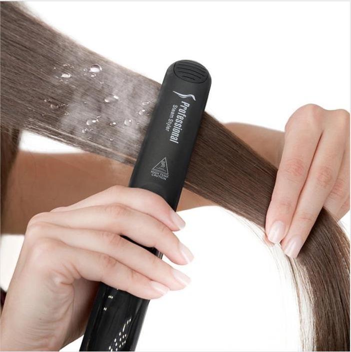 Professional Salon Wet Dry Fast Styler Titanium Ceramic Tourmaline Ionic Flat Iron Steam Hair Straightener