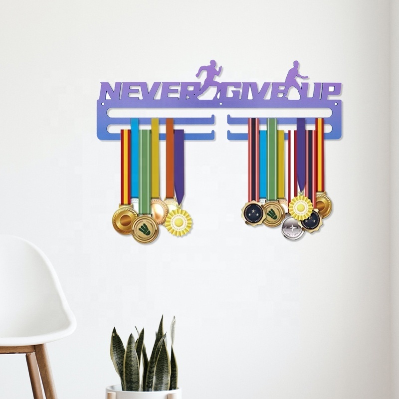 Good Price Wholesale Custom Metal Sports Running Gymnastics Swimming Medal Holder Display Hanger