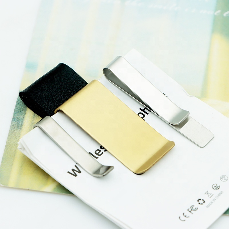 Factory Wholesale High-quality Silver Gold Metal Wallet Dollar blank Silm Money Clip With Custom Logo