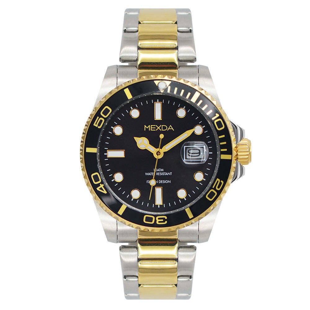 Mexda Custom Logo Factory Price High Quality All Stainless Steel Sapphire Crystal Glass Rotating Bezel Men's Diver Watch