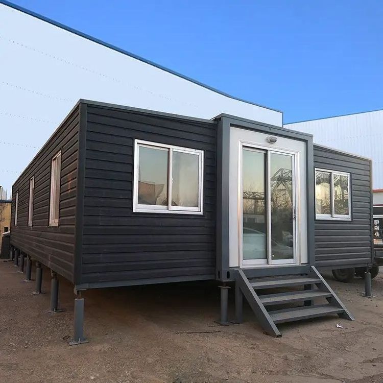 MH 40ft expandable container house with glass wall 40ft expandable container house with bathroom