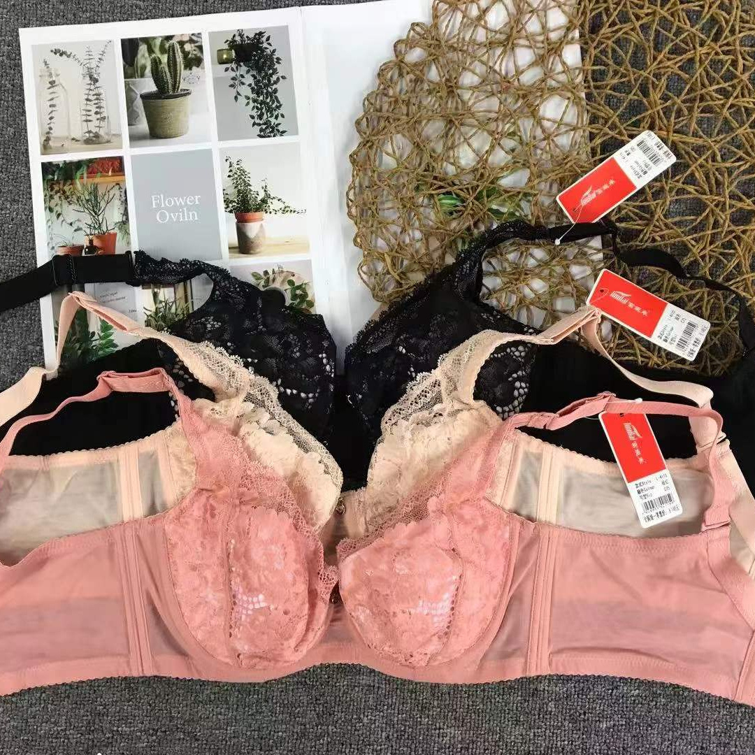 low price mix inventory clearance stock Fashionable Wire Free Lace B C D Full Cup Big Size Women Bra Without Sponge