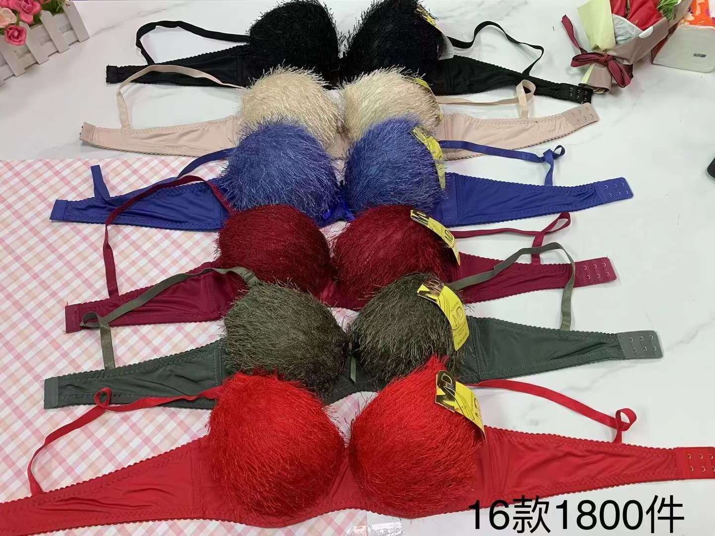 European and American new women sexy underwear bra open button two sets of lace underwear bikini manufacturers direct sales