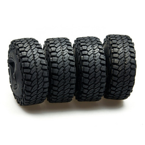 upgrade Beadlock 1.9" Wheel Rim Rubber Tires 114mm OD for SCX10 CC011/10 RC Rock Crawler Car Parts rc parts accessories