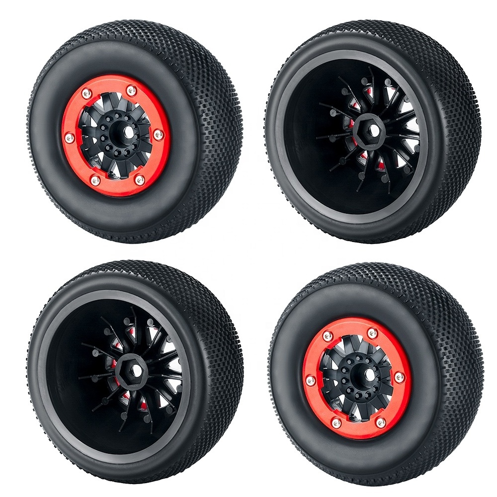 New 1/10 Slash Short Course Truck SENTON Upgraded 48x110mm Beadlock Tires with Wheel Rim Set Spare Accessories