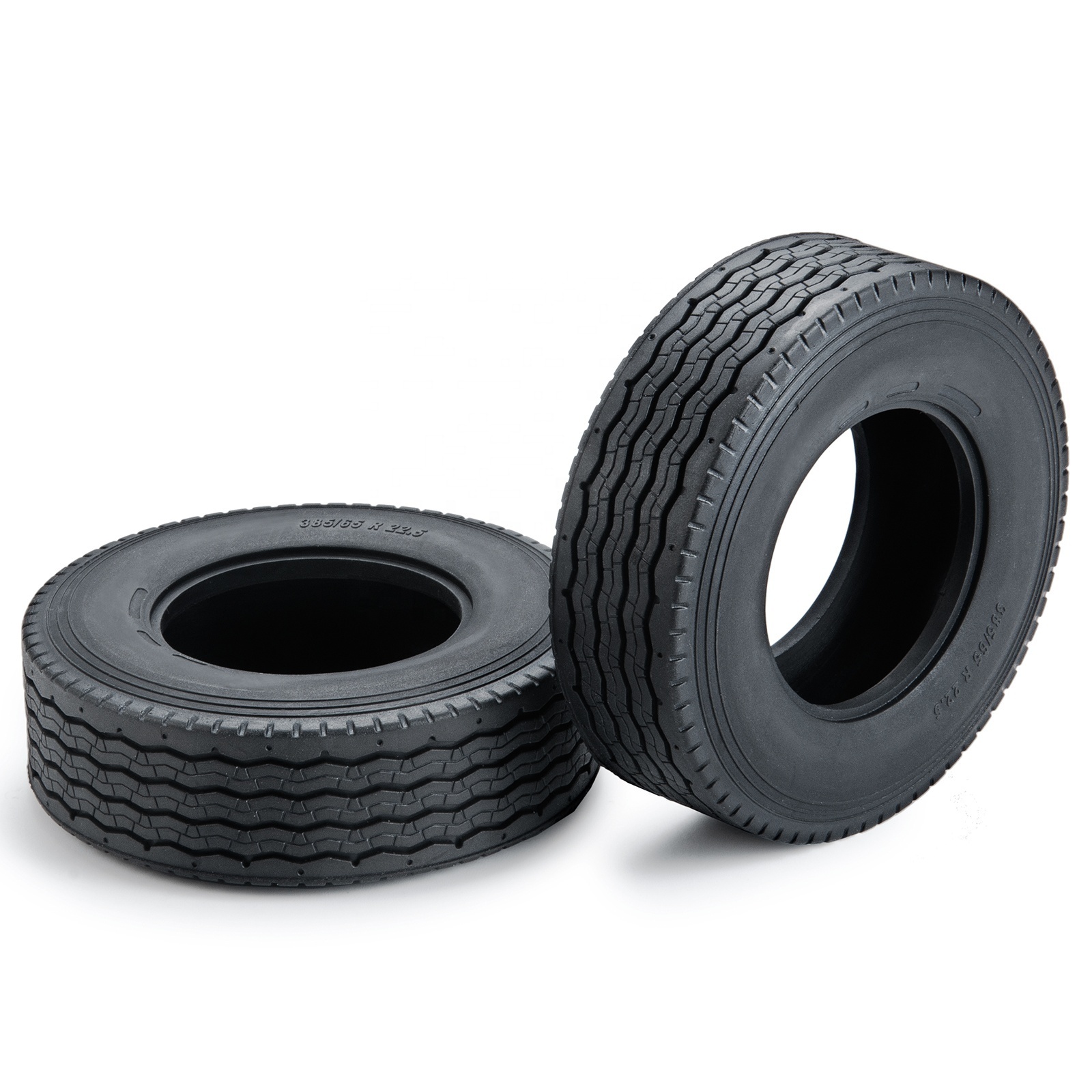 30mm Width Black Rubber Tyres Tires for Tamiya 1/14 RC Trailer Tractor Truck Front RC Tyres  Rubber rc car accessories