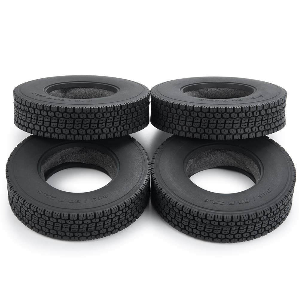 1/14 truck  Wheel Tires for Tamiya 1:14 RC car parts 22mm Width Black Front & Rear Rubber Tires  RC car accessories