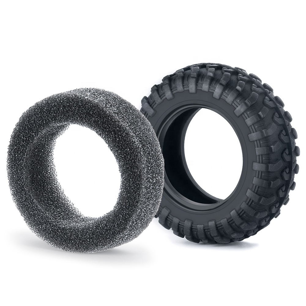 4PCS Soft Rubber Wheel Tires 42x15mm Tyres for 1/18 Kyosho MINI-Z 4x4 Jimny RC Crawler Car Upgrade Parts