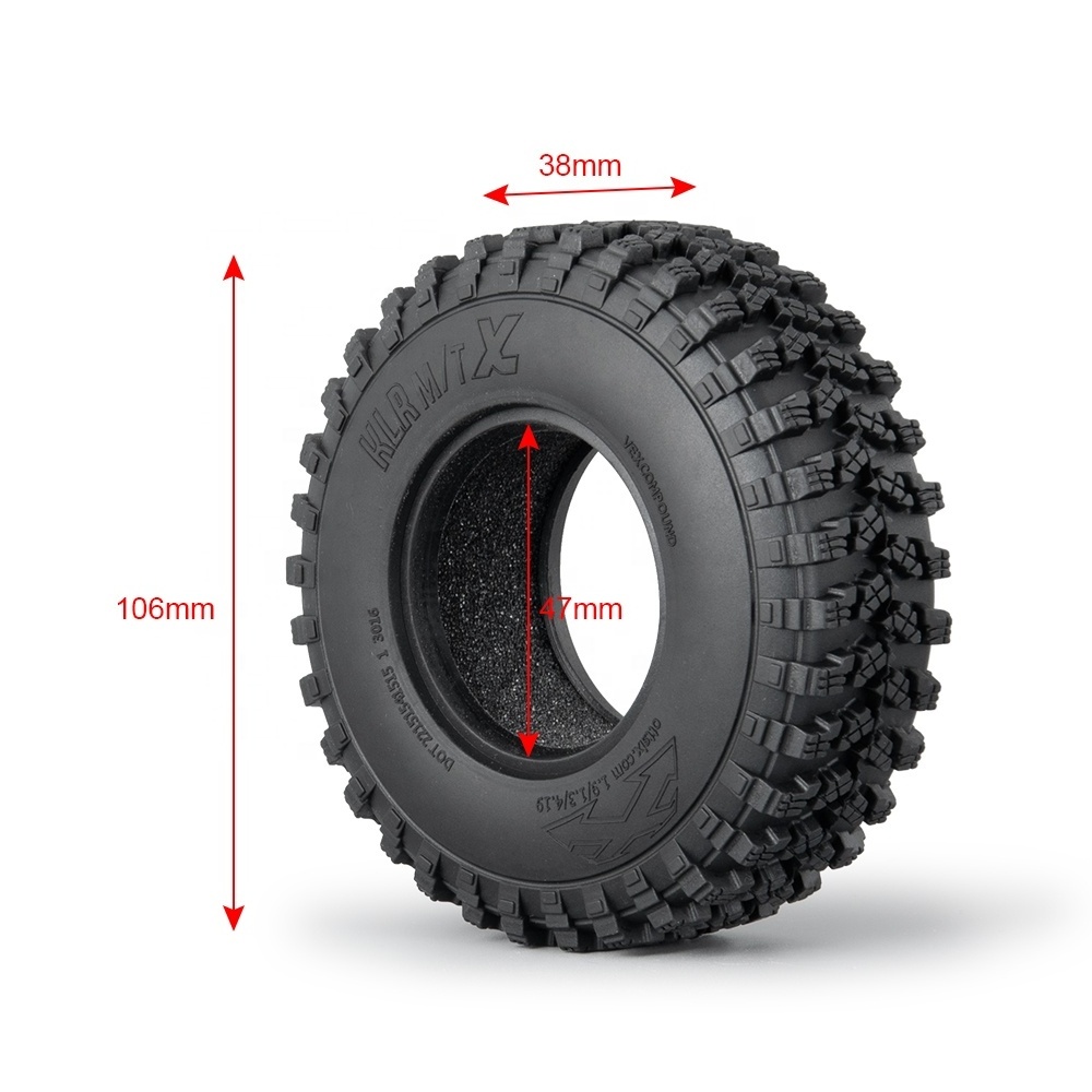 1PCS  Mud Grappler Wheel Tires 106mm for 1/10 SCX10 RC Rock Crawler Car Upgrade Parts Accessories