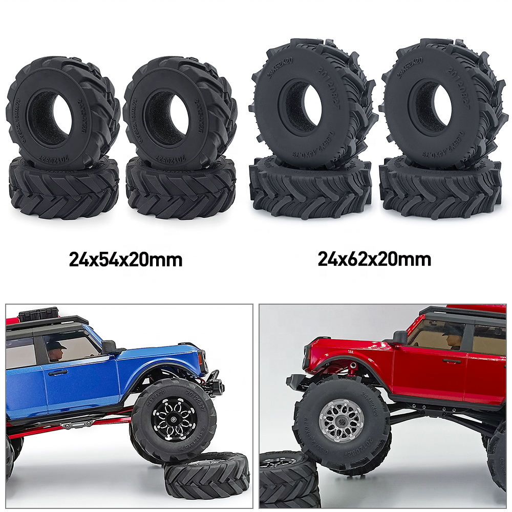 OEM ODM buggy off-road mud truck SCX24 high quality rubber wheels tires accessories wheels 1/24 UPGRADES