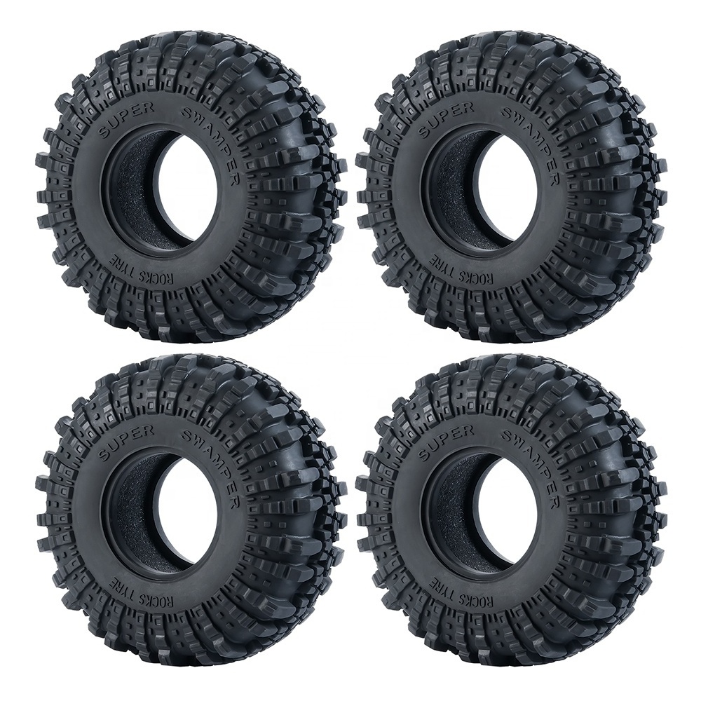 RC Control Parts 2.2inch Rubber Tires  for 1/10 SCX10 90046 TRX-4 D90 D110 RC Crawler Car