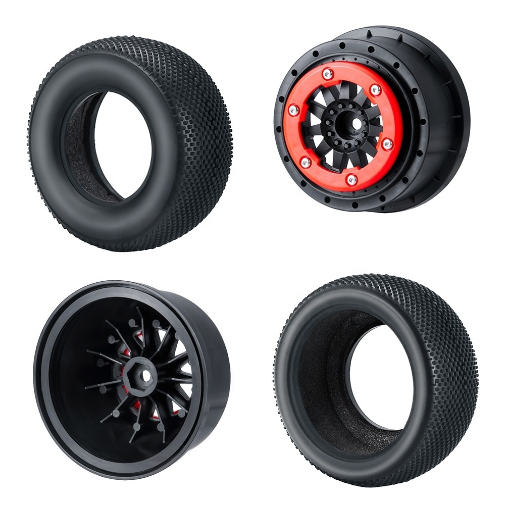 New 1/10 Slash Short Course Truck SENTON Upgraded 48x110mm Beadlock Tires with Wheel Rim Set Spare Accessories