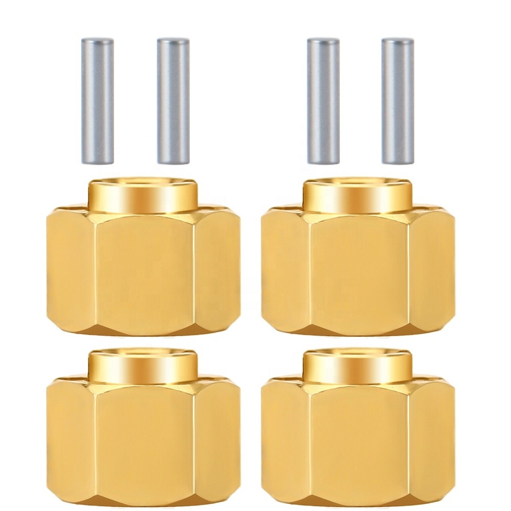 TRX4M Brass Wheel Hex Hubs for TRX-4M K10 90081 Upgrades Parts 1/24 RC Crawler Car Truck Remote control car model accessories