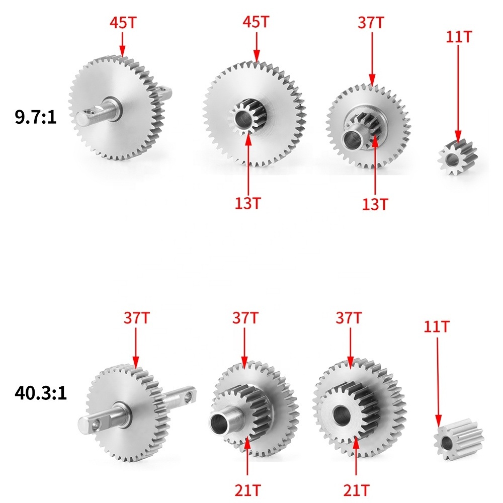 Stainless Steel Overdrive Underdrive Transmission Gear Pinion Set for 1/18 TRX4M Bronco Defender RC Crawler Car Upgrade Parts