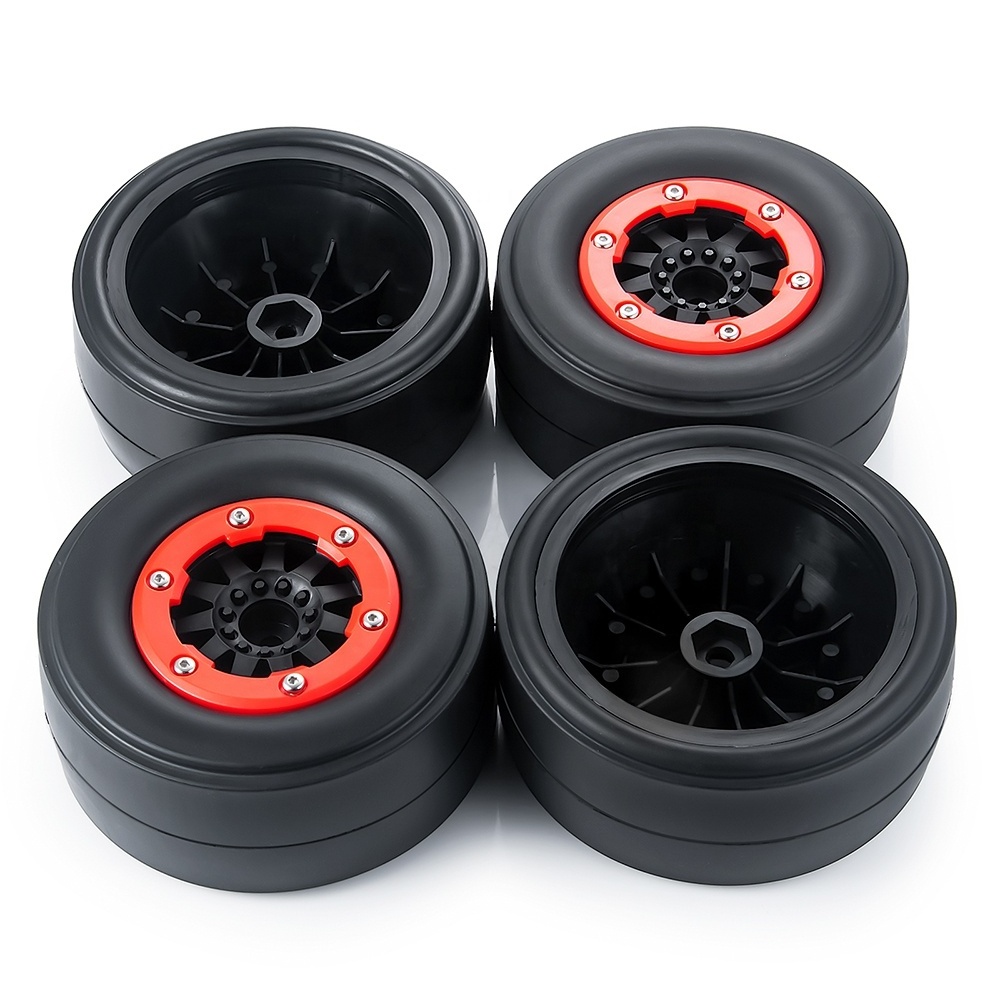 rc car wheel hub with smooth tire sports car tire for 1/10 No-prep Drag Racing RC Car Short Course Slash rc parts accessories