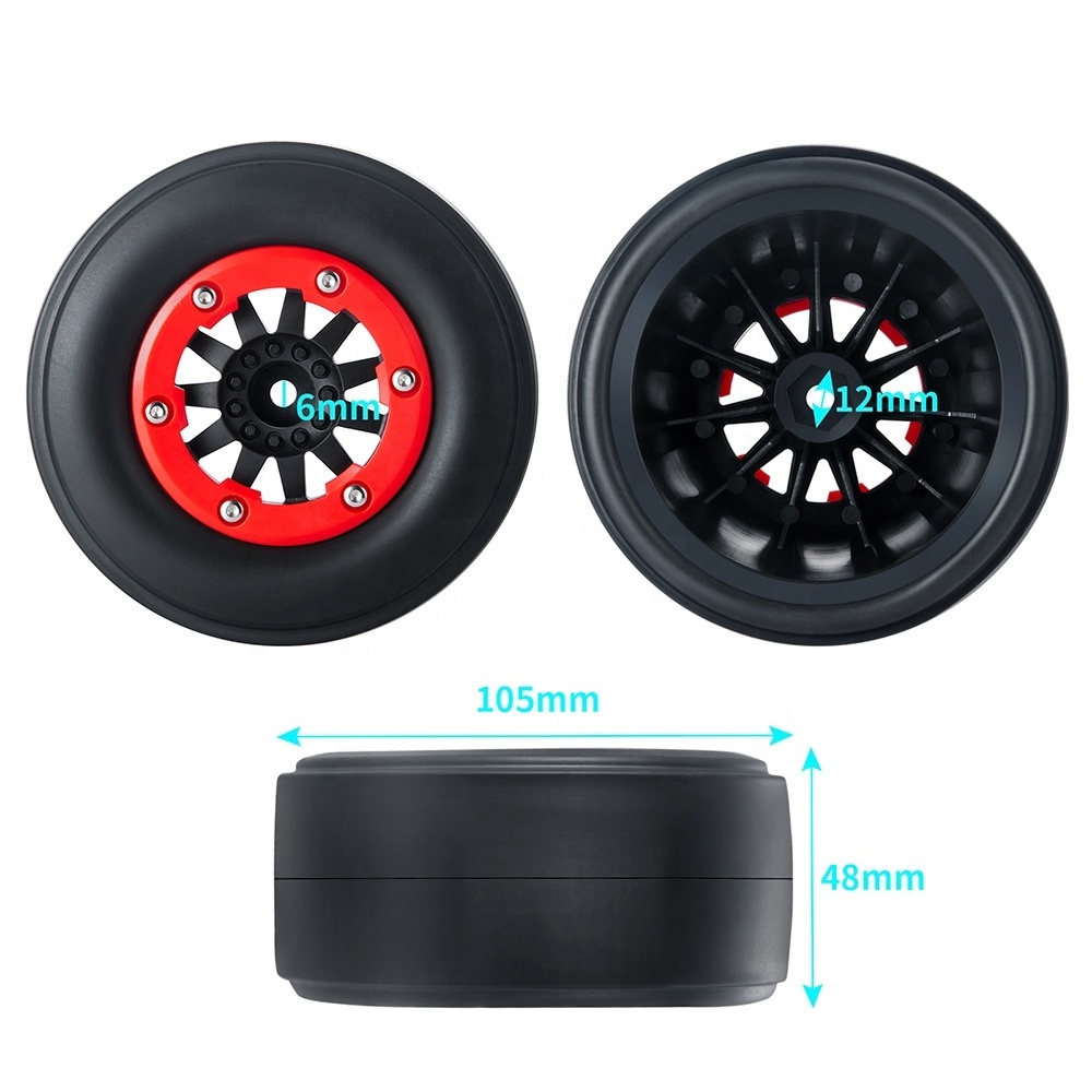 rc car wheel hub with smooth tire sports car tire for 1/10 No-prep Drag Racing RC Car Short Course Slash rc parts accessories