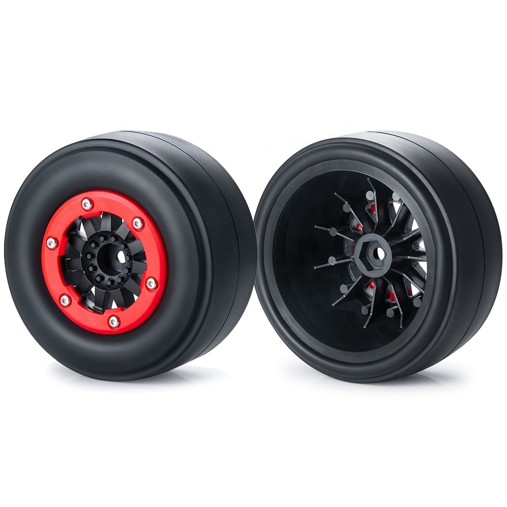 Rubber tire with plastic wheel hub remote control tire wheel 1/10 remote control wheel for 1/10 No-prep Drag Racing RC Car parts