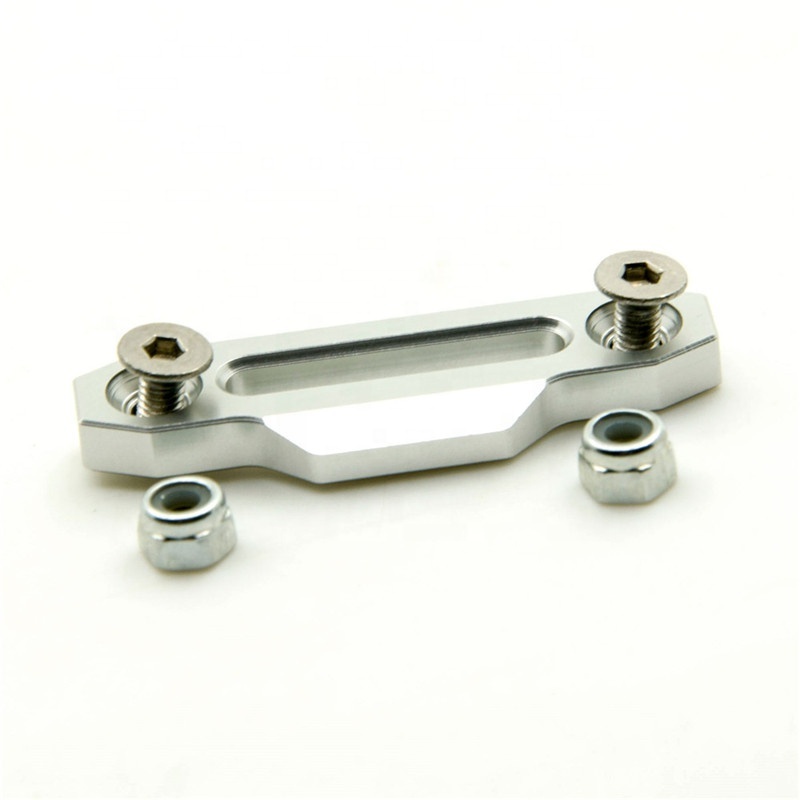 silver Aluminum Winch Control Mount Hawse Fairlead For 1/10 RC D90 Crawler Road Car Upgrade Parts Accessories