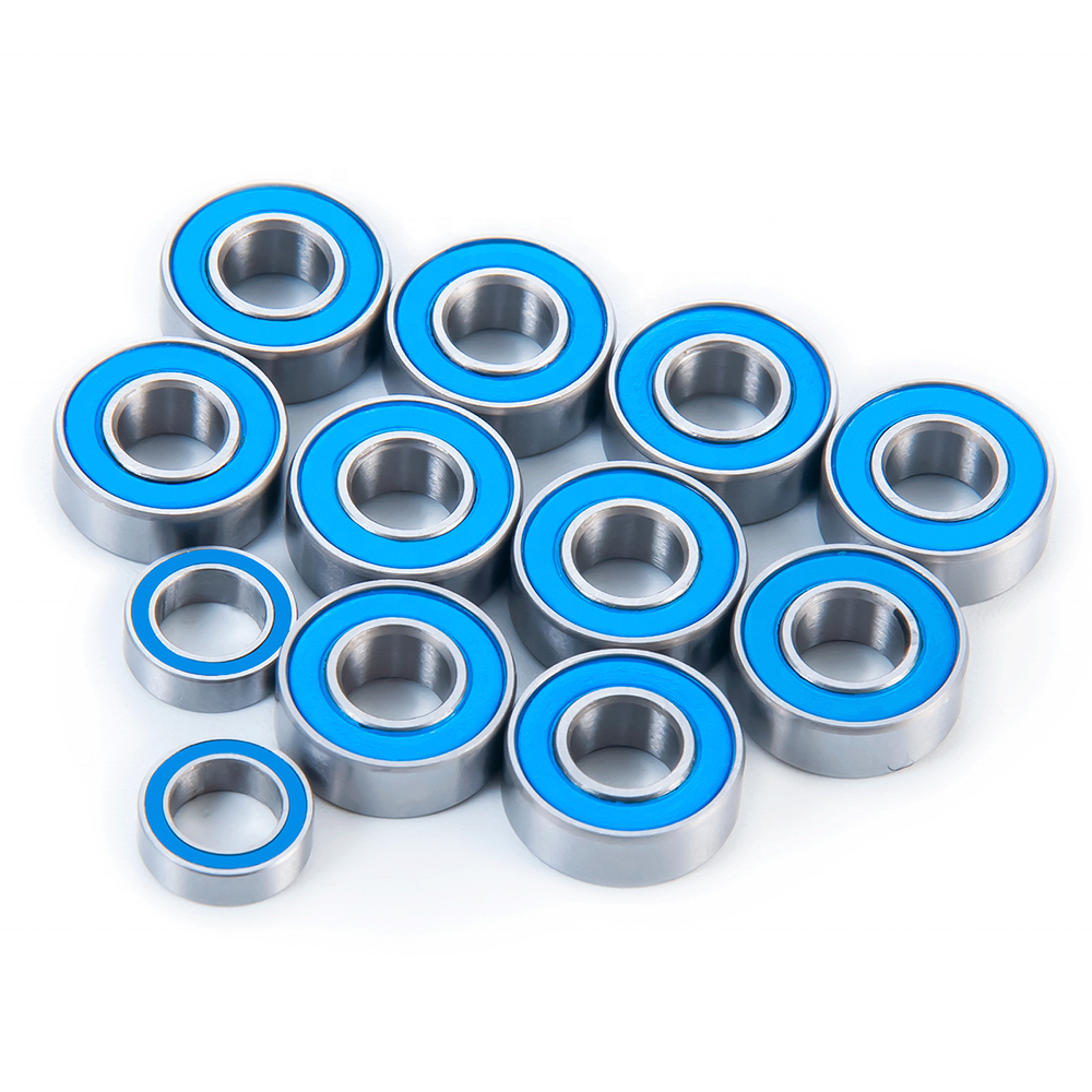 Solid Complete Ball Bearing Kit 12pcs/Set Bearing Set for Tamiya Blackfoot & Mud Blaster & Fast Attack Upgrade Part Accessories