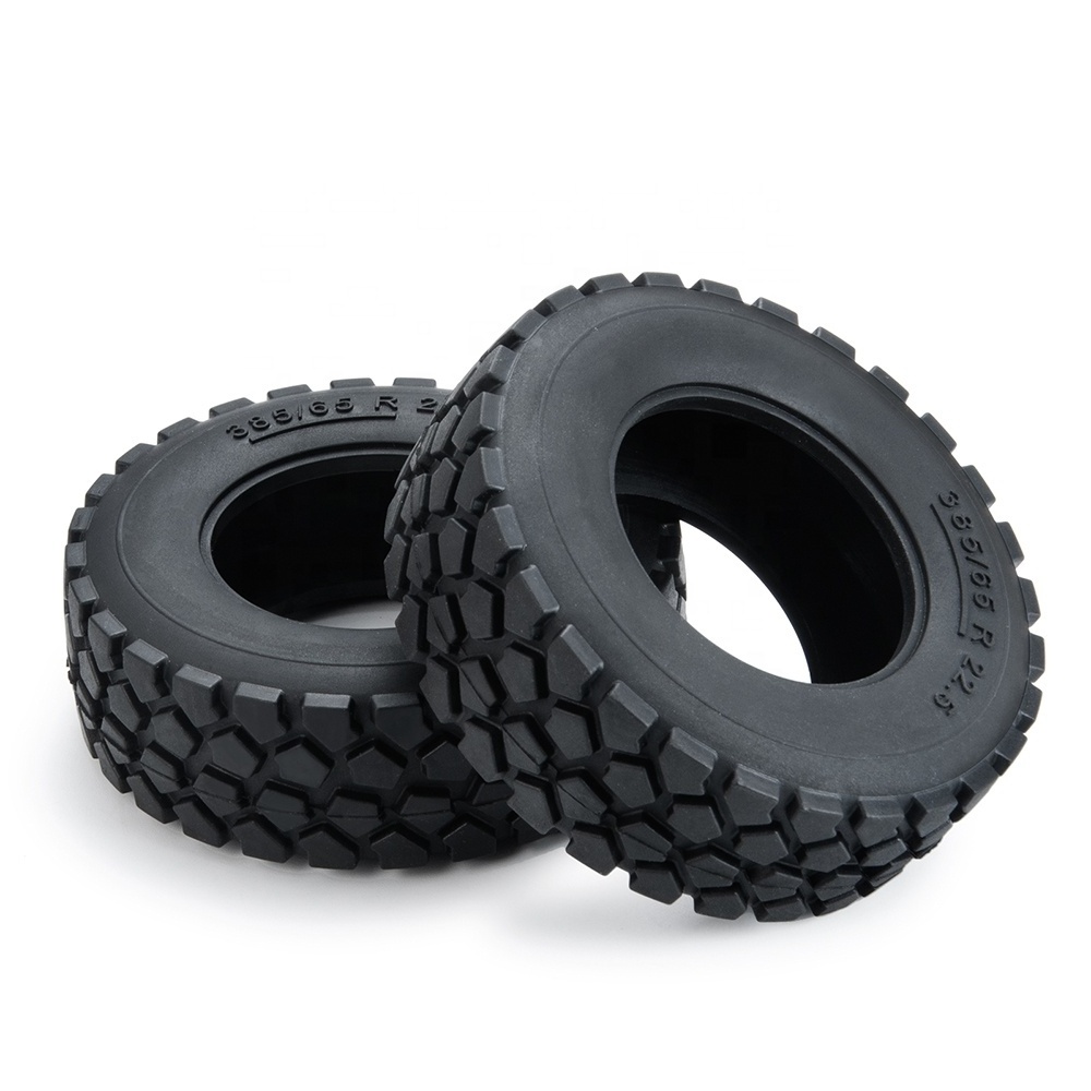 30mm Width Black Rubber Tyres Tires for Tamiya 1/14 RC Trailer Tractor Truck Front Wheel Rims rc parts accessories