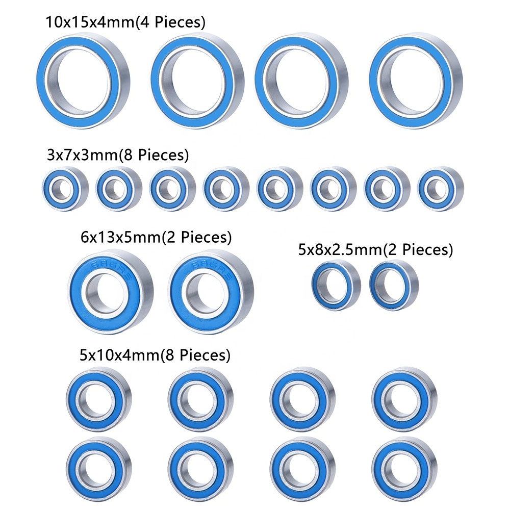 Anodized Associated B6.1 1/10 2WD Off Road Buggy Upgraded Steel Complete Bearings Kit RC Car Spare Parts Accessories