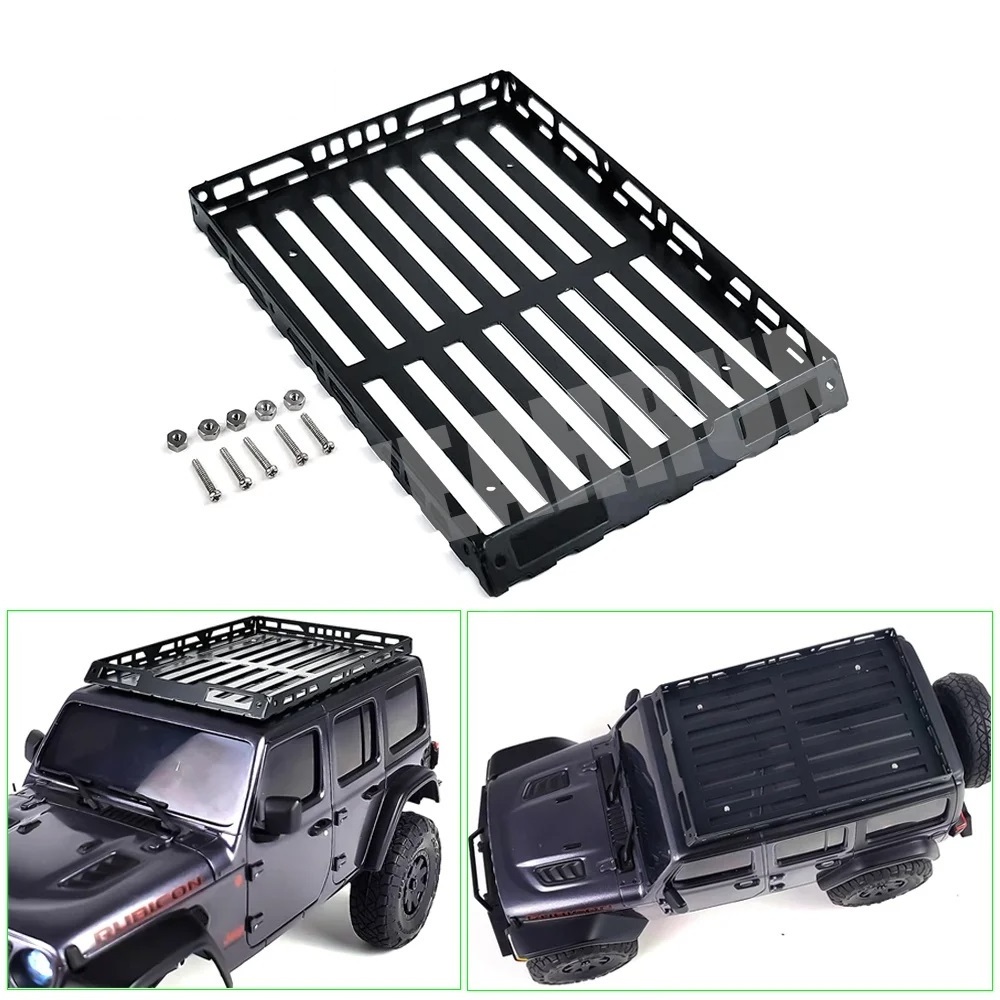 Hardened Metal Roof Rack Luggage Carrier for Kyosho MINI-Z 4x4 Wrangler 1/24 RC Crawler Car Truck Model Decoration Spare Parts