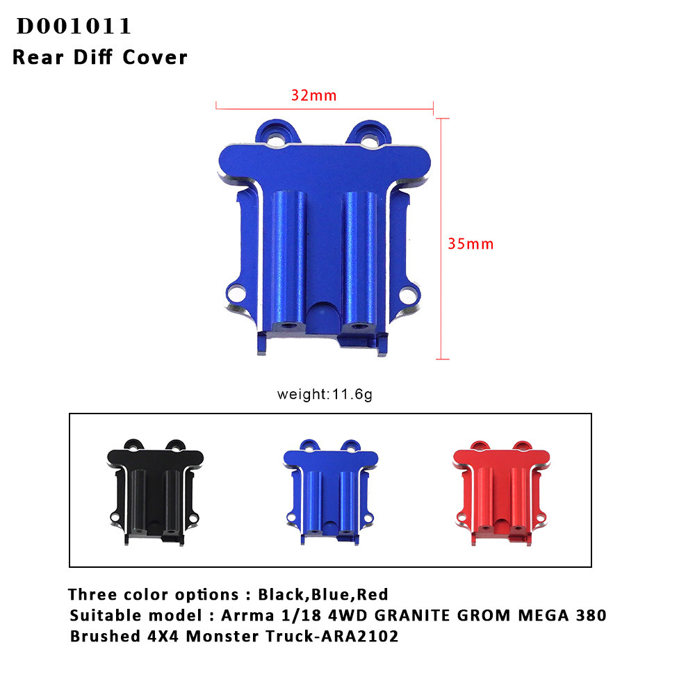 Suspension Arms Carrier Hub Diff Cover CVD For Arrma 1/18 GRANITE MEGA 380 Brushed 4X4 Monster Truck ARA2102 Upgrade Spare Parts