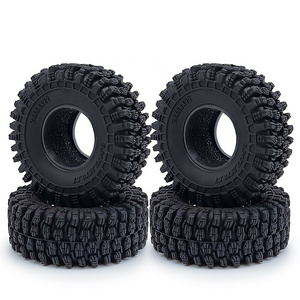 4pcs/Set 24*58*22mm Rubber Terrain Wheel Tires for 1/18 1/24 RC Micro Crawler Car SCX24 TRX4M AX24 Upgrade Parts Accessories