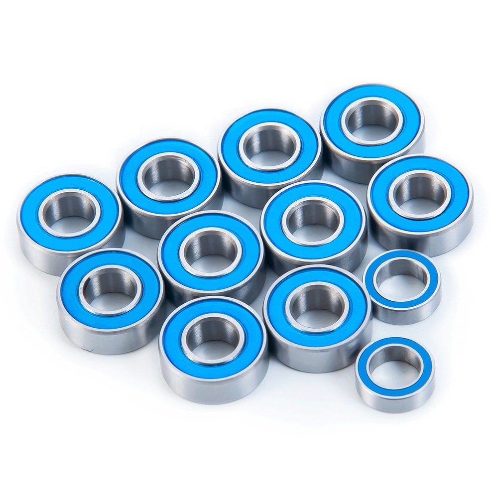 Solid Complete Ball Bearing Kit 12pcs/Set Bearing Set for Tamiya Blackfoot & Mud Blaster & Fast Attack Upgrade Part Accessories