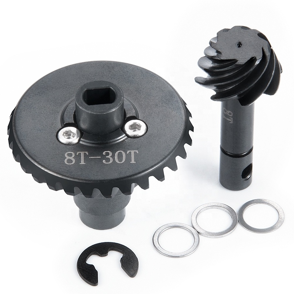 Reinforced Heavy Duty Overdrive Bevel Gear 30/8T for 1/10 RC Crawler SCX10 II AR44 AR45 Capra Portal Axle Upgrade Spare Parts