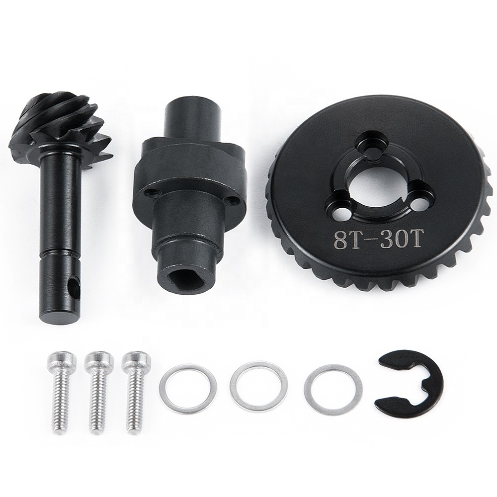 New 1/10 SCX10 II AR44 AR45 Capra Portal Axle Upgraded 30/8T Steel Heavy Duty Overdrive Bevel Gear RC Car Spare Accessories