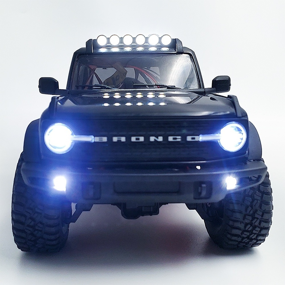 Car Roof Rack Spotlight Luggage Rack Light Searchlight For 1/18 RC Crawler TRX4M Bronco RC Car Accessories