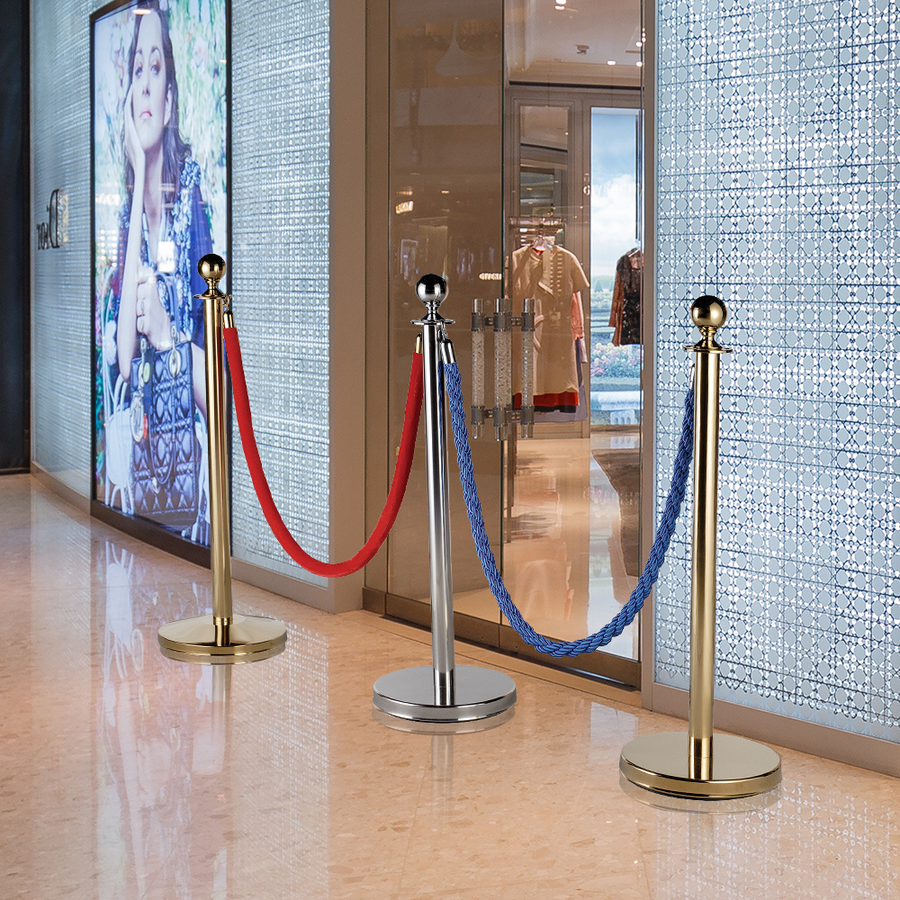 Oscar Deluxe Aisle Chrome Stanchion red carpet rope barrier red carpet pole