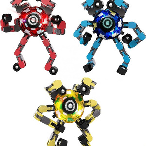 New Led Lights Transformable Chain Robot Toy Novelty Funny Decompression Toys