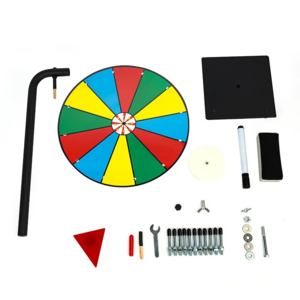 24" Fortune wheel stand Tabletop Prize Wheel Promotional Spinning Game Wheel of Fortune