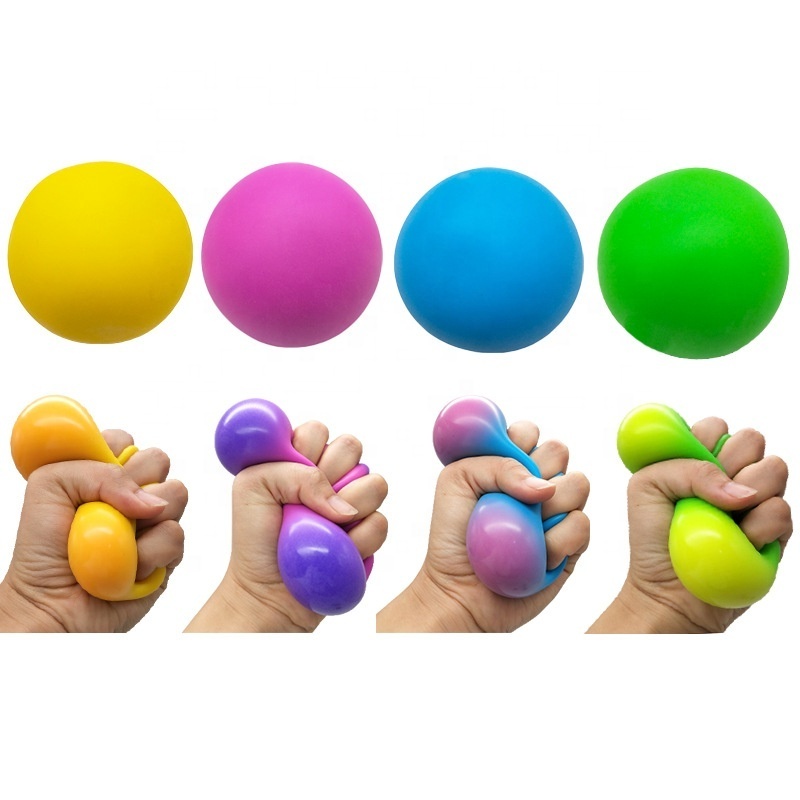 New Stretchy Rainbow Stress Ball  Fun Soft Squeeze ball for Stress Relief Anti Anxiety and Relaxing Calming