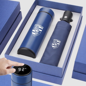 New Product Idea Luxury Gift Set Automatical smart Umbrella & Water Bottle with Temperature Display