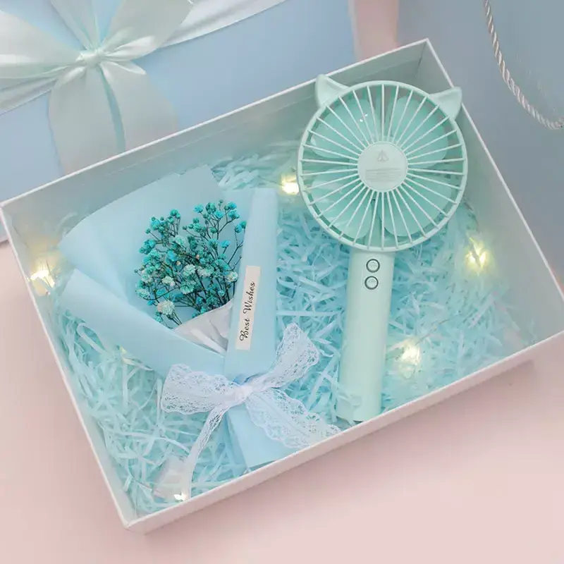 Midu New product ideas 2022  Beautiful bouquets vacuum fan umbrella and humidifier gift set for Mom mothers day and wedding gift