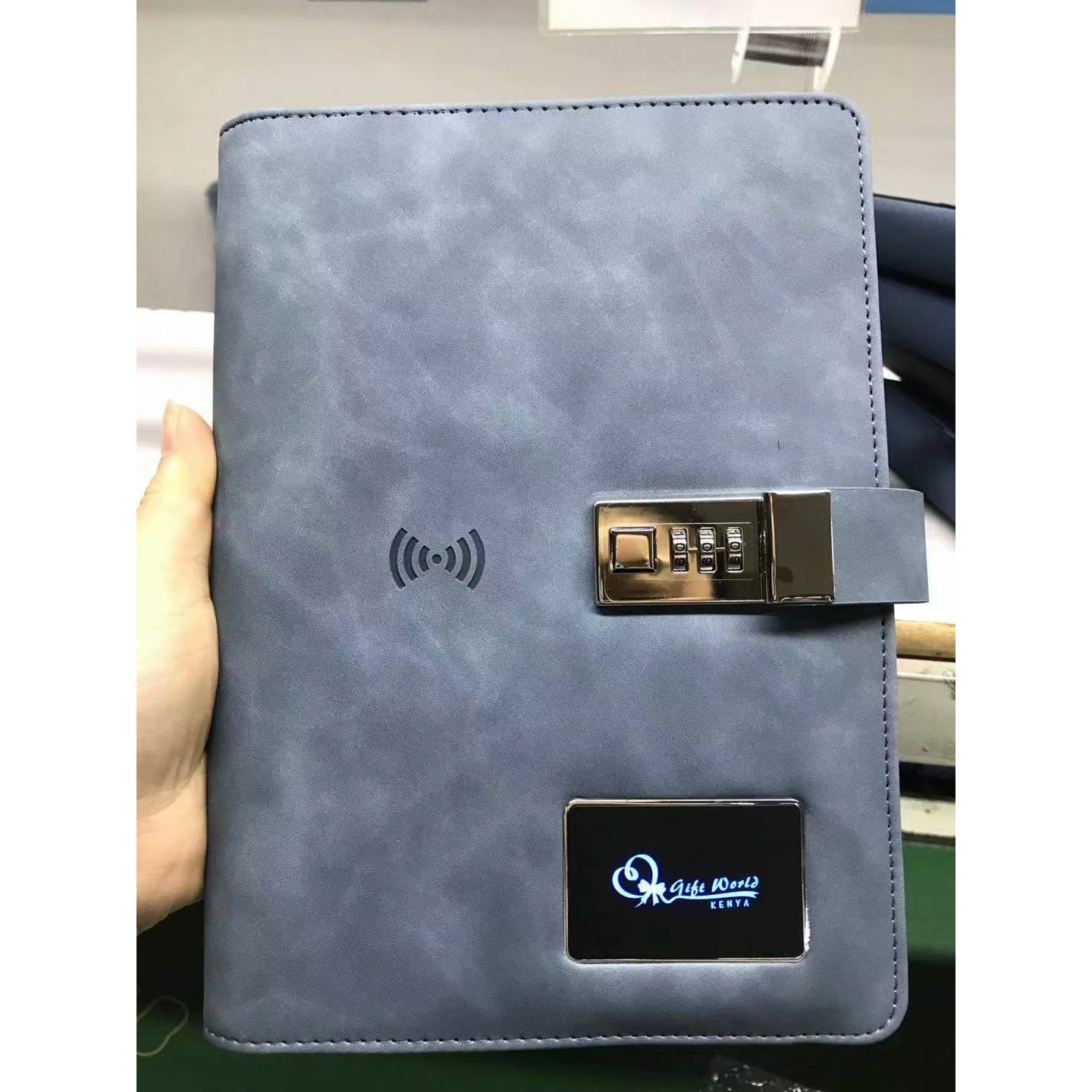 Electronic Gadget Innovative Smart Notebook With Password Lock Power Bank Note Book Business Gift Stationary Agendas