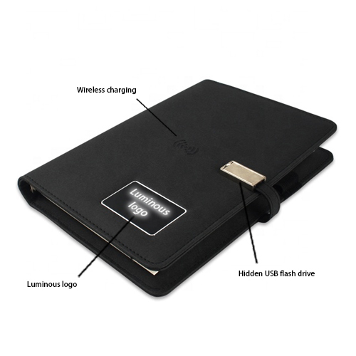 Wireless Charger Power Bank Notebook Powerbank Diary Planner Notebook With Power Bank And Usb