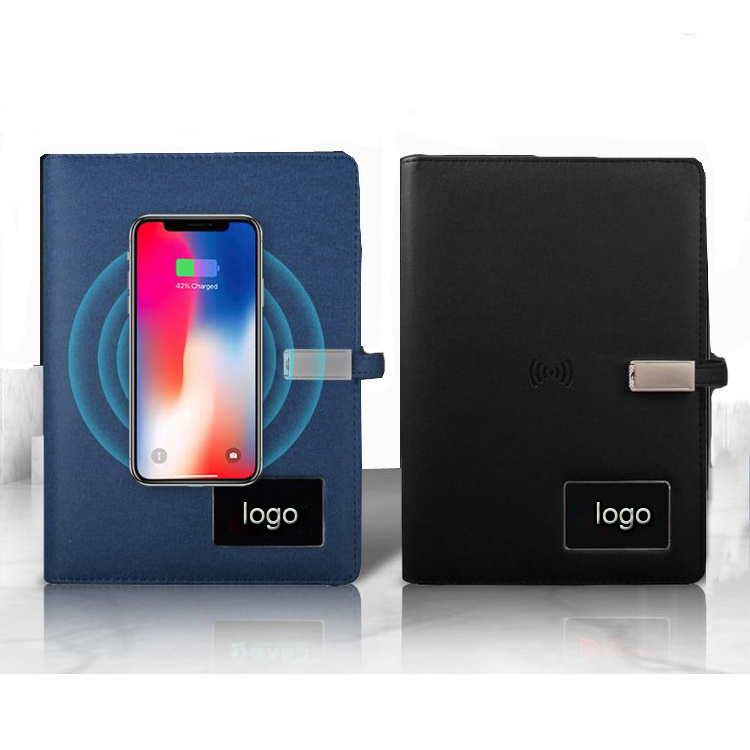 Wireless Charger Power Bank Notebook Powerbank Diary Planner Notebook With Power Bank And Usb