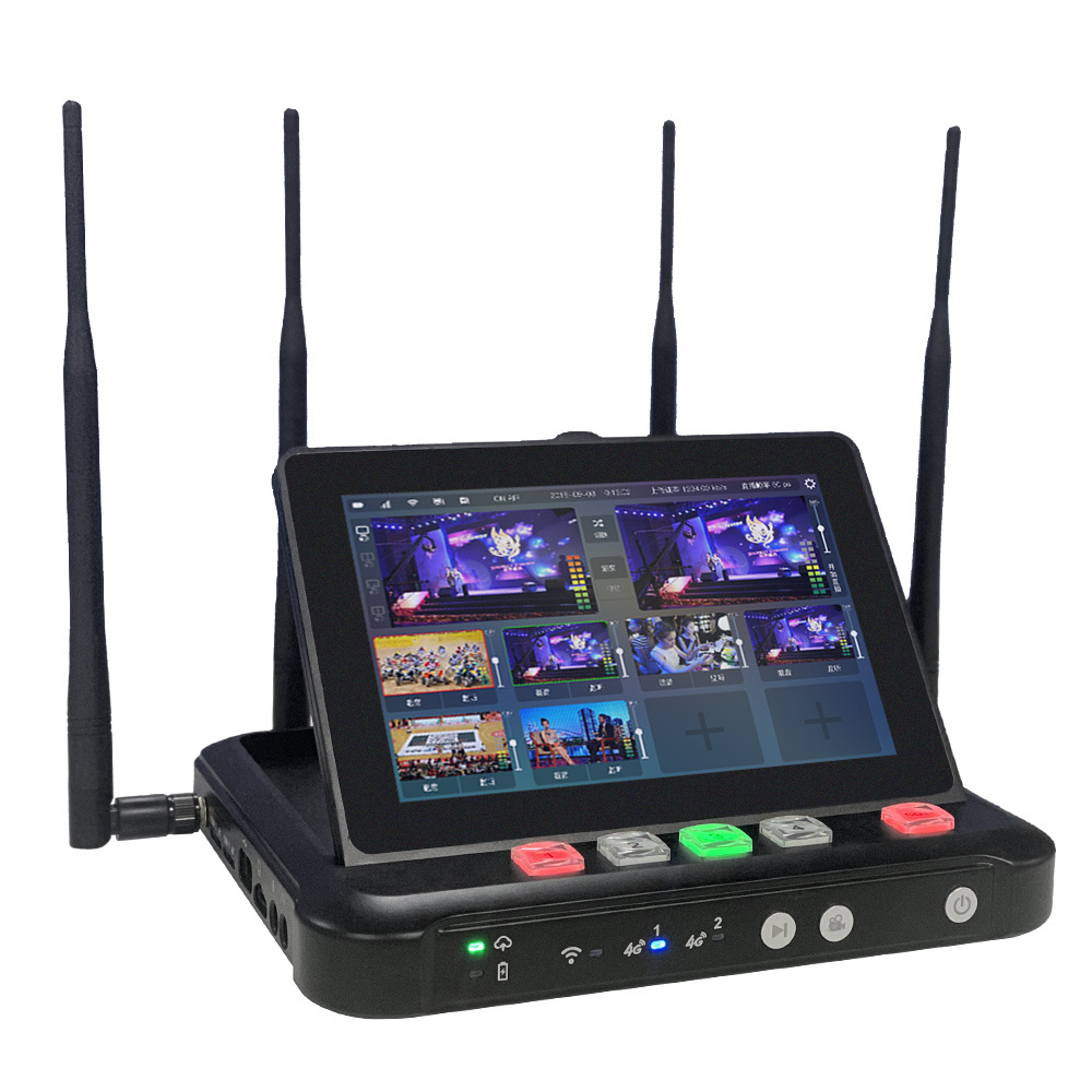 Portable Multiview live streaming multi-camera video mix  Encoder Switcher Recorder Monitor