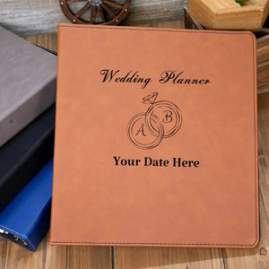 Custom Business Leatherette Ring Binder Covers Laserable Leatherette 3 Ring Planner Binder Cover