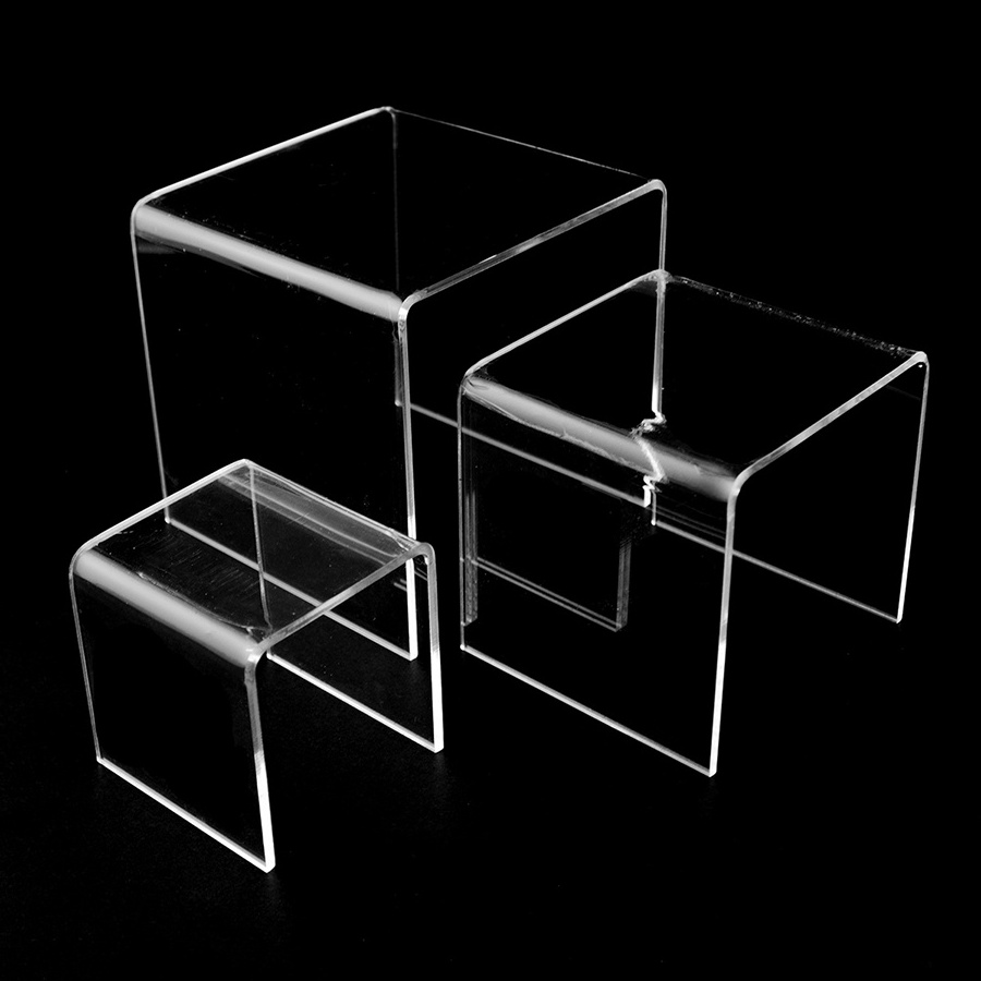 U shape clear acrylic coffee cube table, acrylic cocktail table