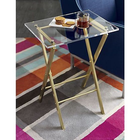 Clear Acrylic Modern Coffee Folding Table Glass Coffee Tables