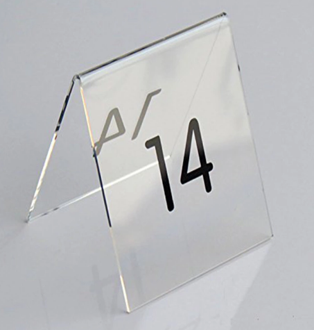 acrylic table number holder, restaurant table number stand