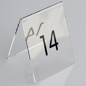 acrylic table number holder, restaurant table number stand