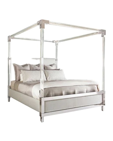 Custom modern luxury clear transparency acrylic bed frame