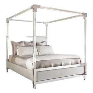 Custom modern luxury clear transparency acrylic bed frame